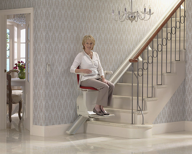 Stannah sofia stairlift on stairs